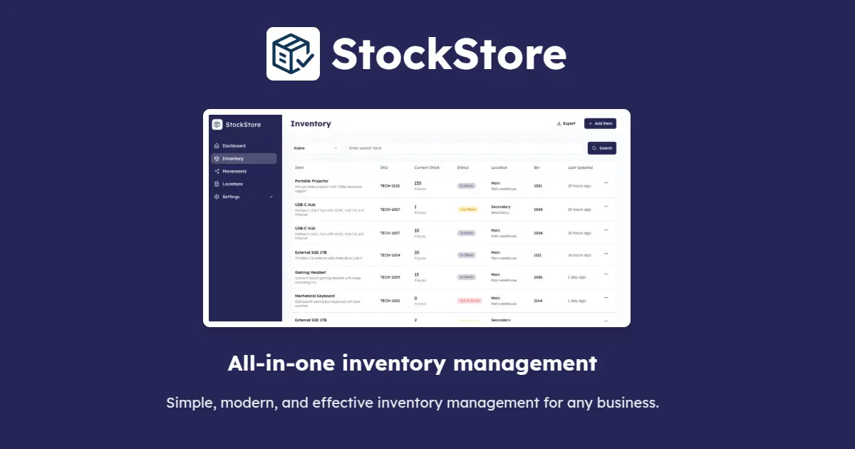 Screenshot 1 of StockStore