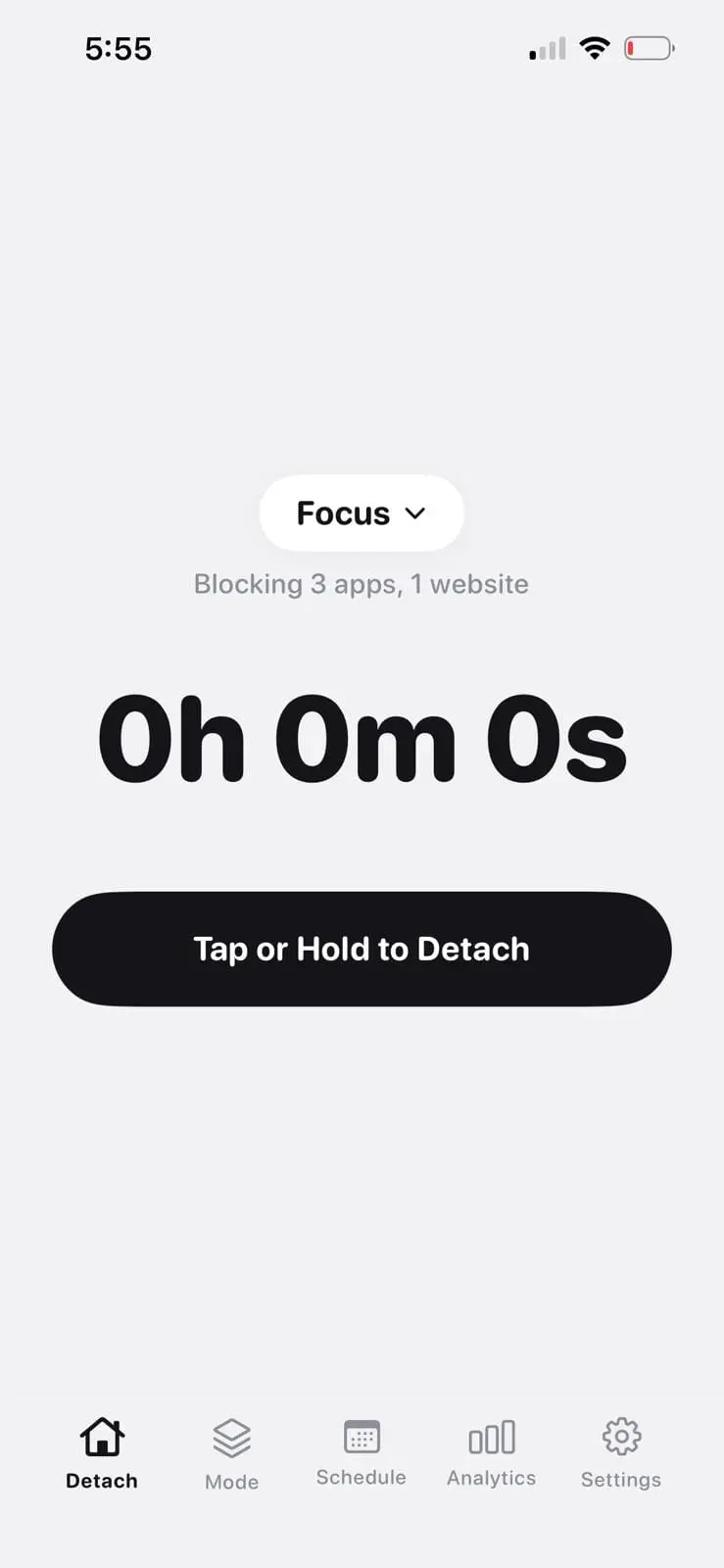 Screenshot 1 of Detach App Blocker