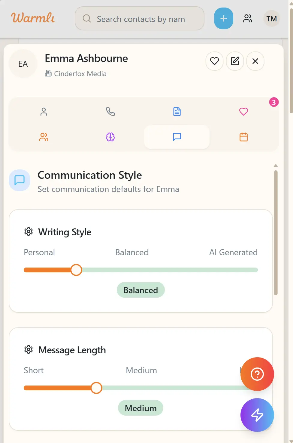 Screenshot 4 of Warmli Personal Relationship Manager