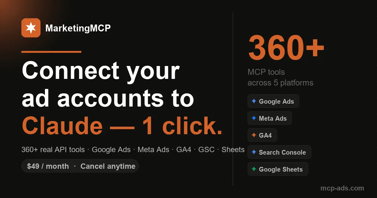 Screenshot 1 of MarketingMCP