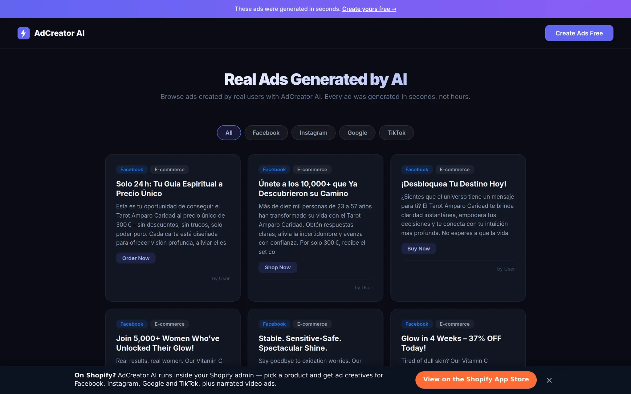 Screenshot 2 of AdCreator AI
