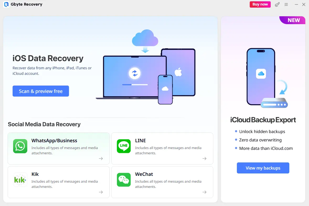 Screenshot 1 of Gbyte Recovery