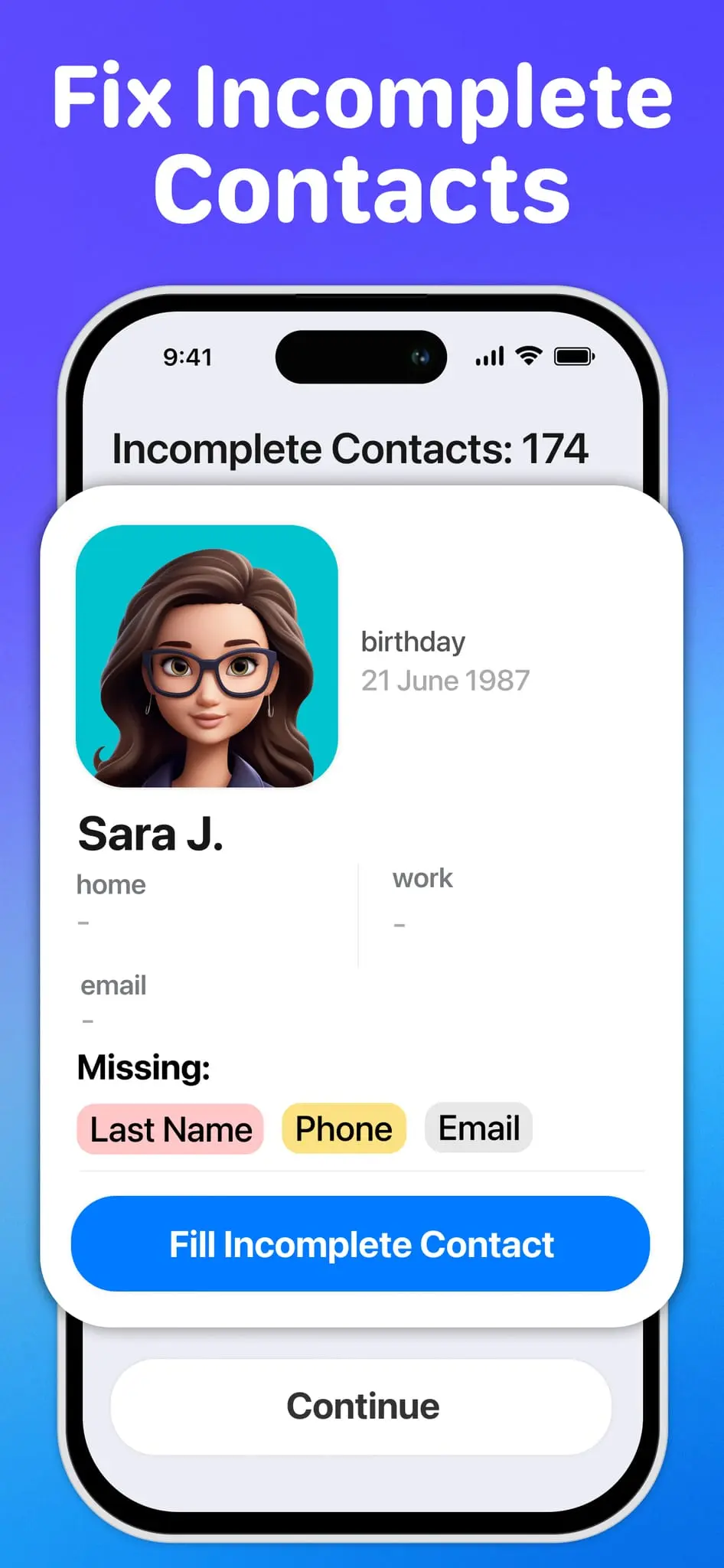Screenshot 6 of Swipe Contacts Cleaner App
