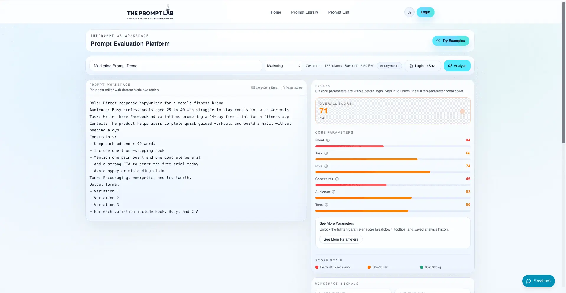 Screenshot 2 of The Prompt Lab