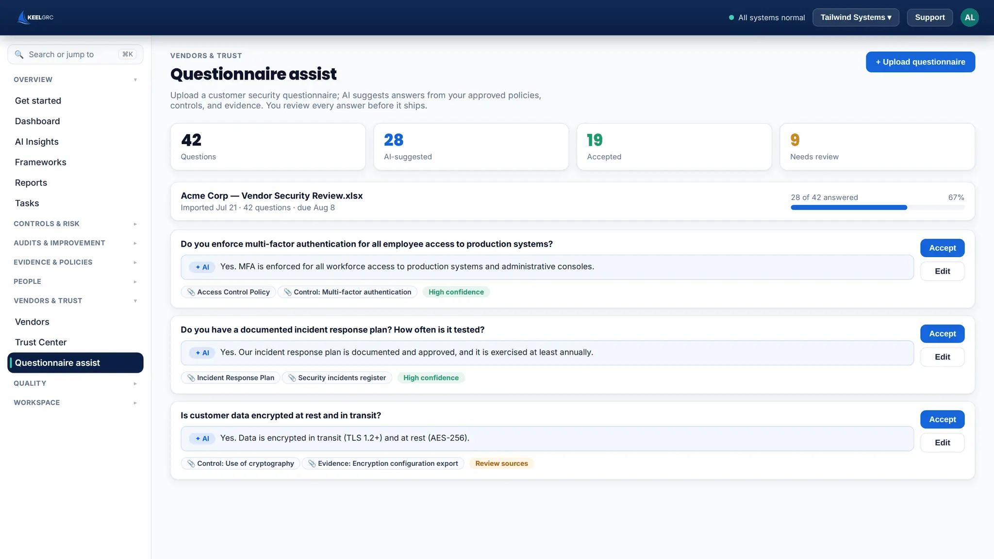 Screenshot 2 of Keel GRC