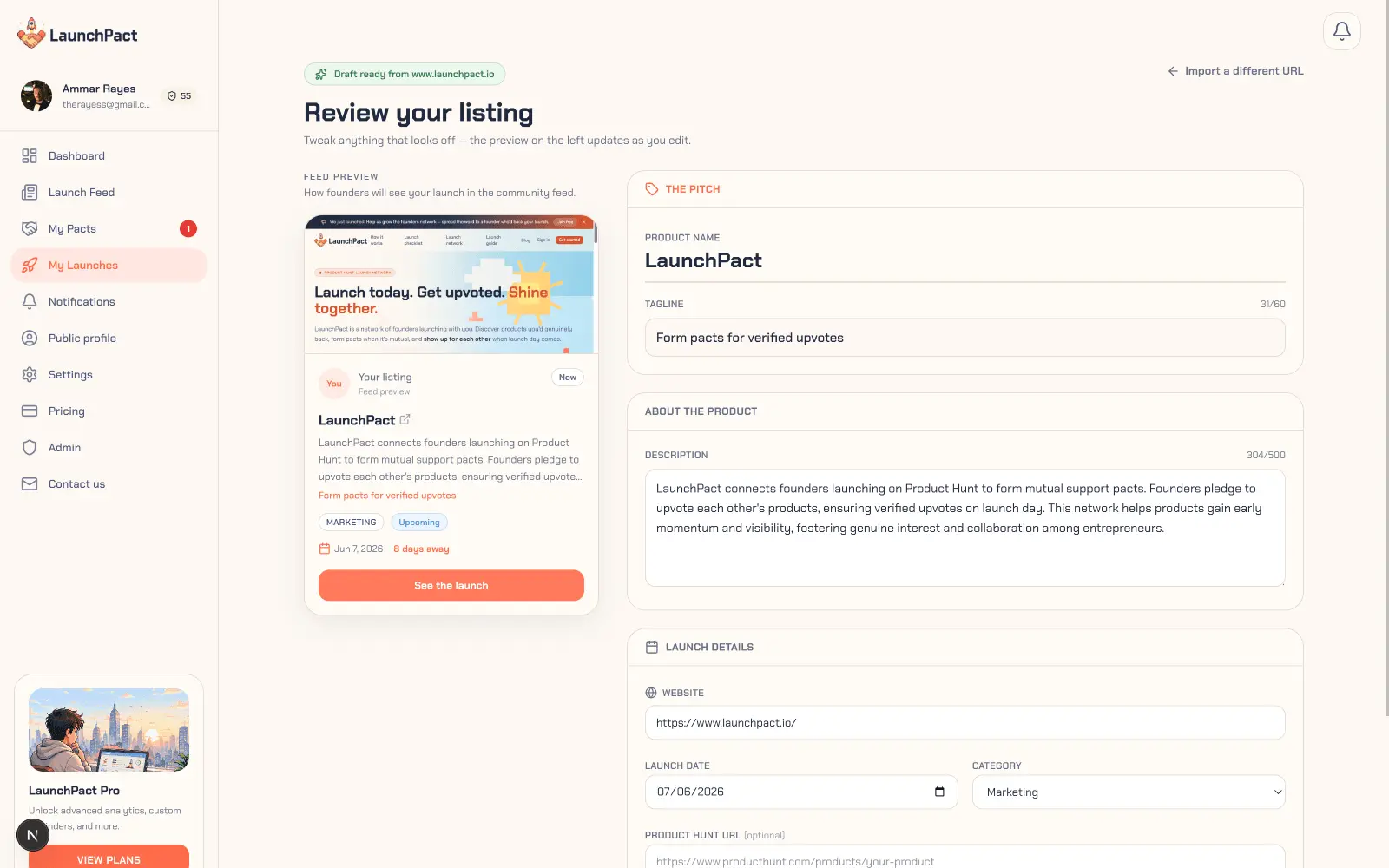 Screenshot 2 of LaunchPact