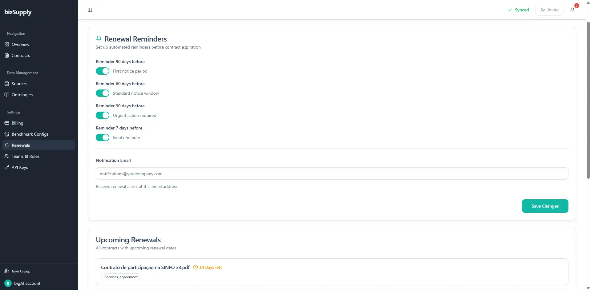 Screenshot 1 of bizSupply