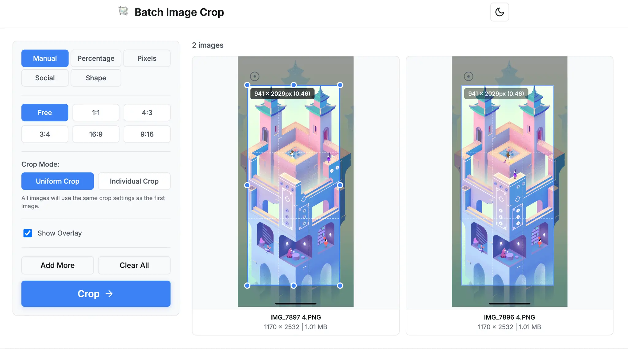 Screenshot 2 of Batch Image Crop