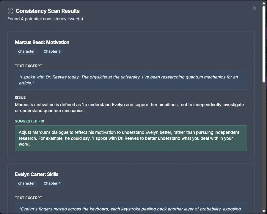 Screenshot 4 of PlotForge | AI Novel Writing Software
