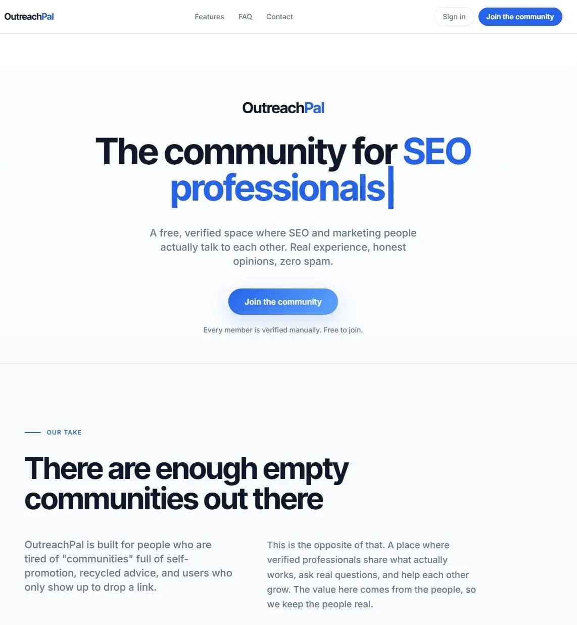 Screenshot 1 of OutreachPal Community