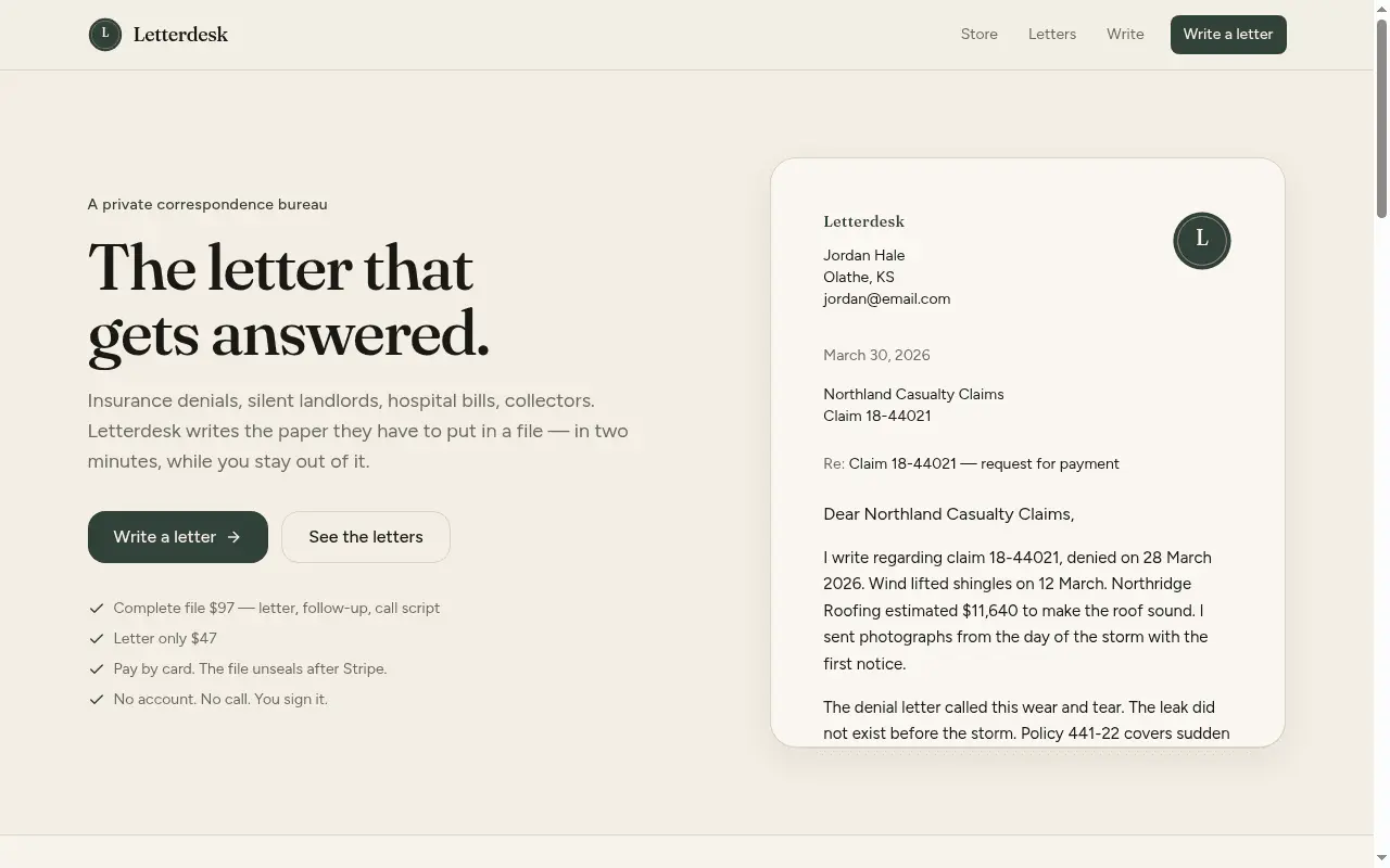 Screenshot 1 of Letterdesk