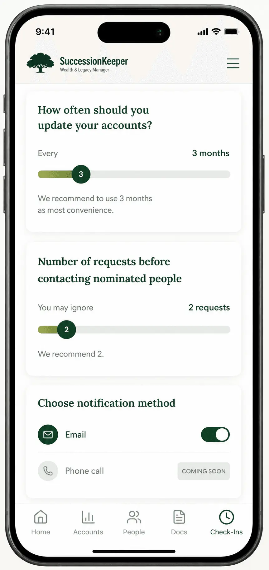 Screenshot 5 of SuccessionKeeper