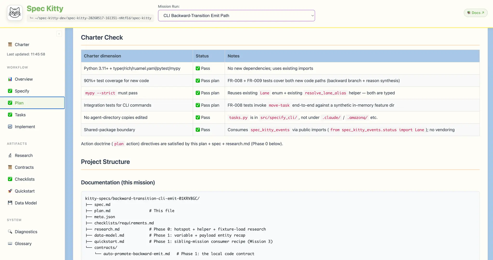 Screenshot 3 of Spec Kitty