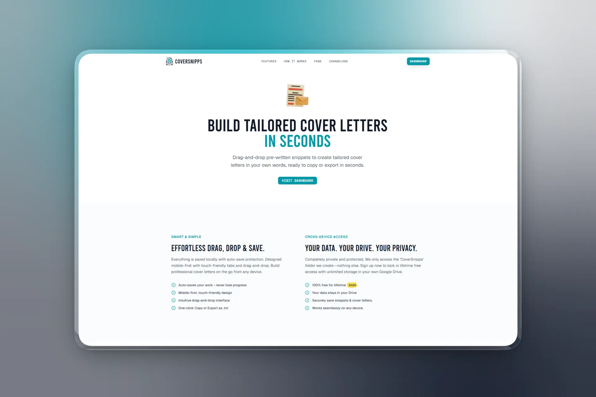 Screenshot 1 of CoverSnipps