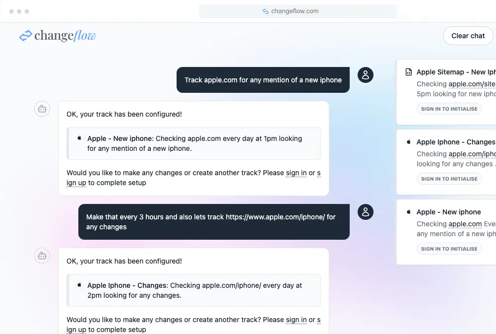 Screenshot 1 of Changeflow