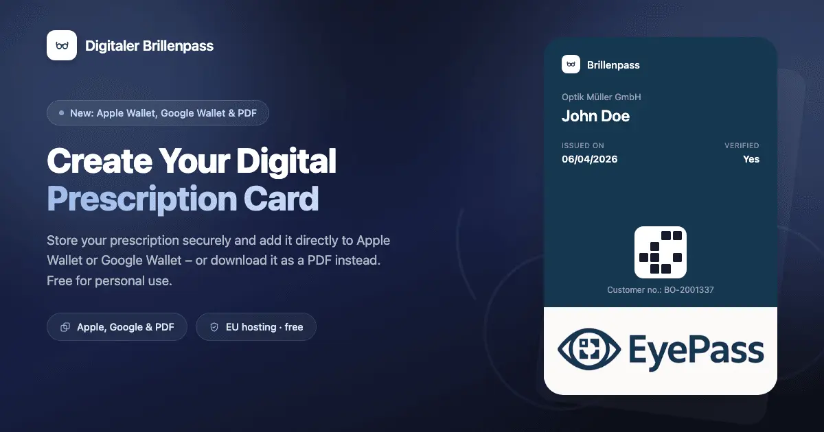Screenshot 1 of Digitaler Brillenpass