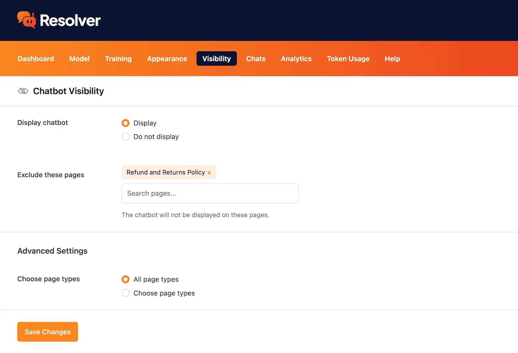 Screenshot 6 of Resolver AI Chatbot