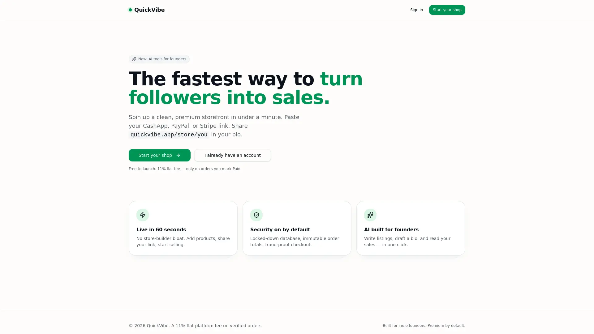 Screenshot 1 of QuickVibe 