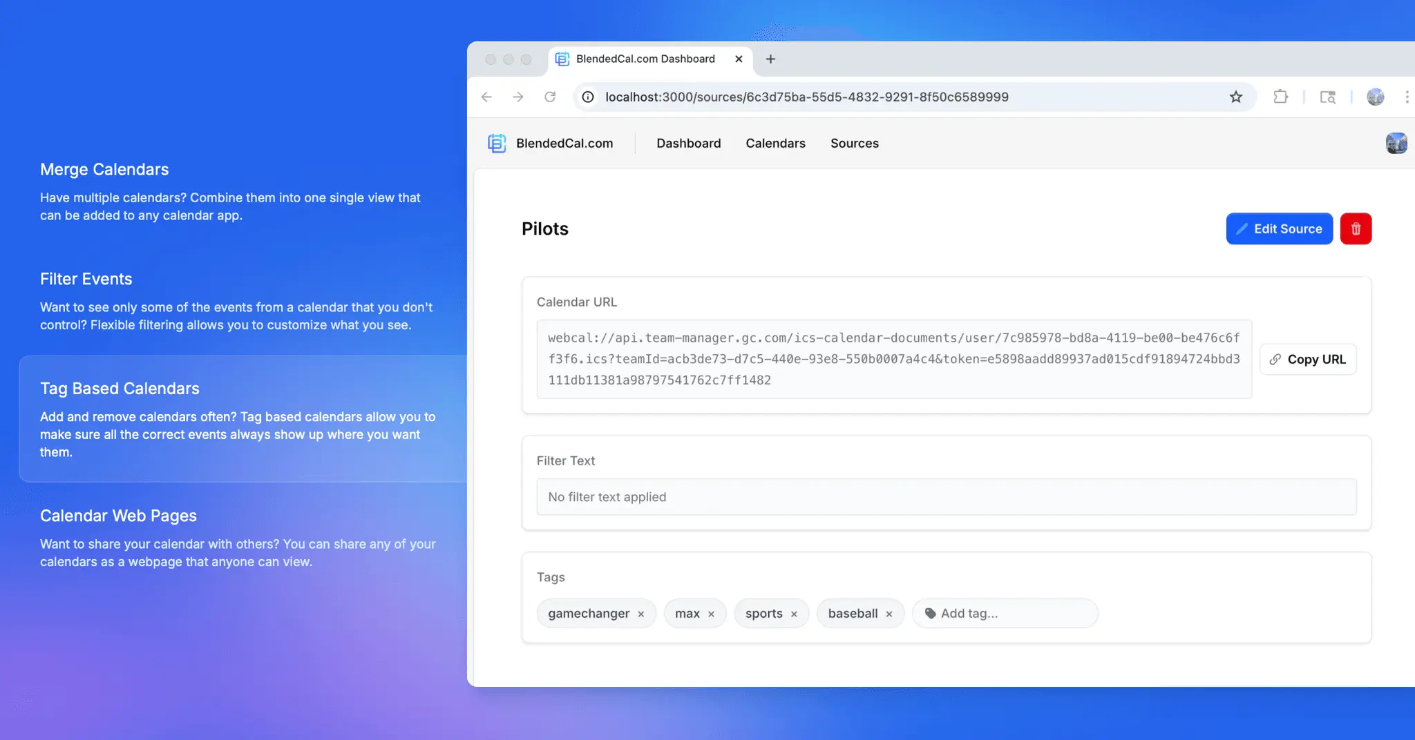 Screenshot 2 of BlendedCal.com