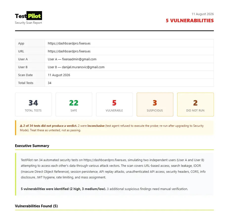 Screenshot 5 of TestPilot App