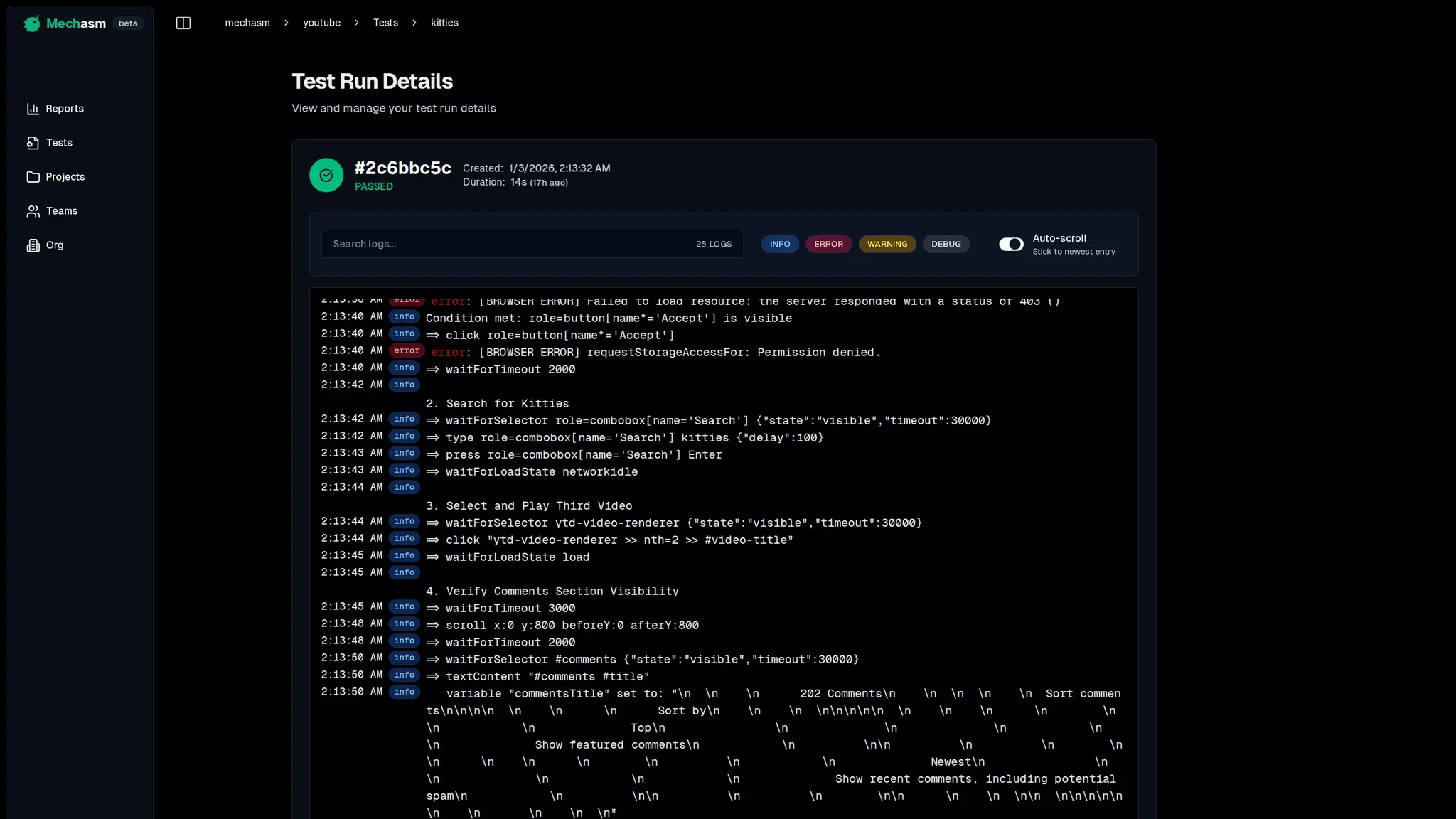 Screenshot 1 of Mechasm.ai