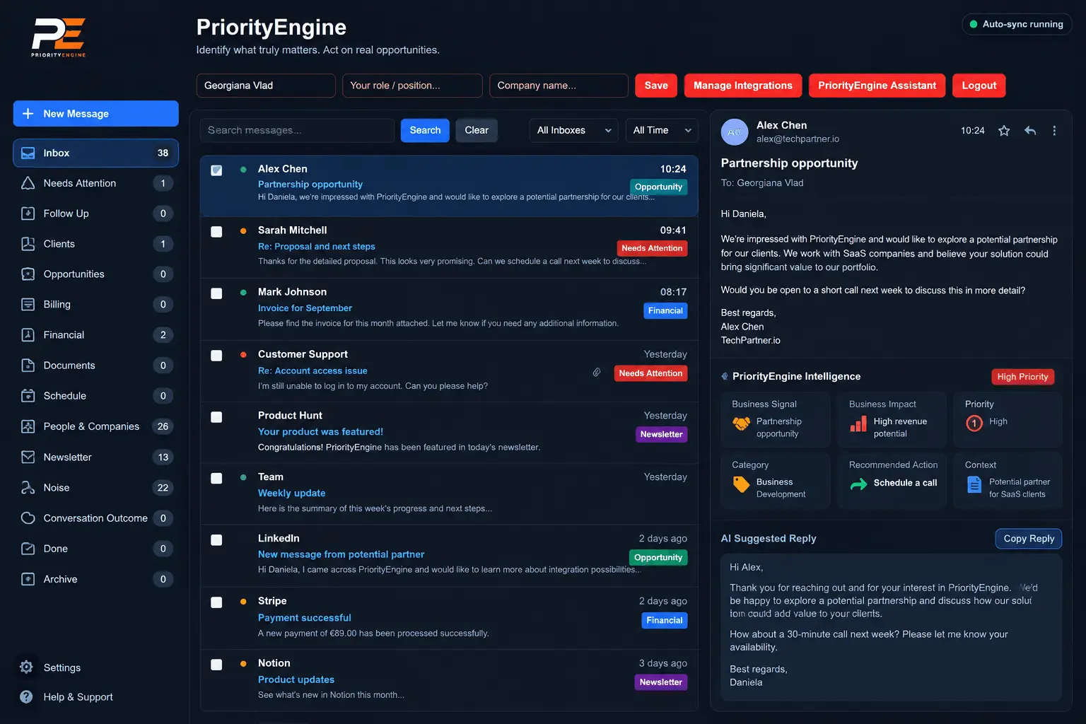 Screenshot 2 of PriorityEngine