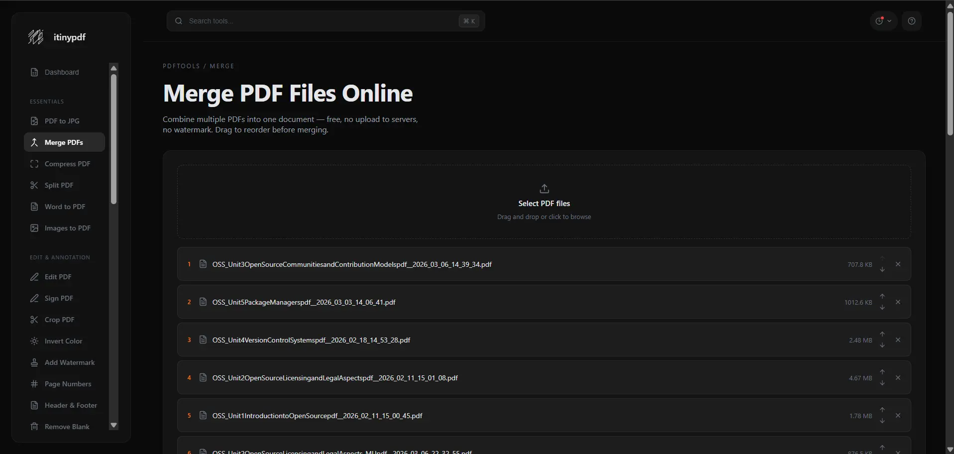 Screenshot 4 of itinypdf