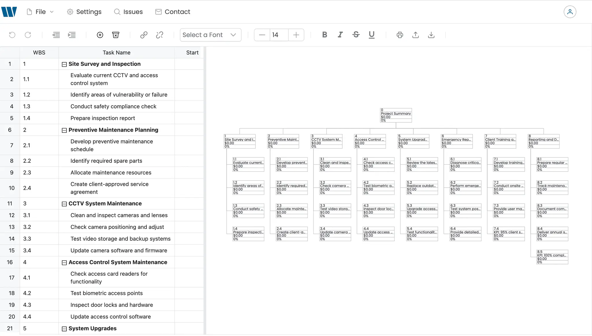 Screenshot 1 of wbscharts.co