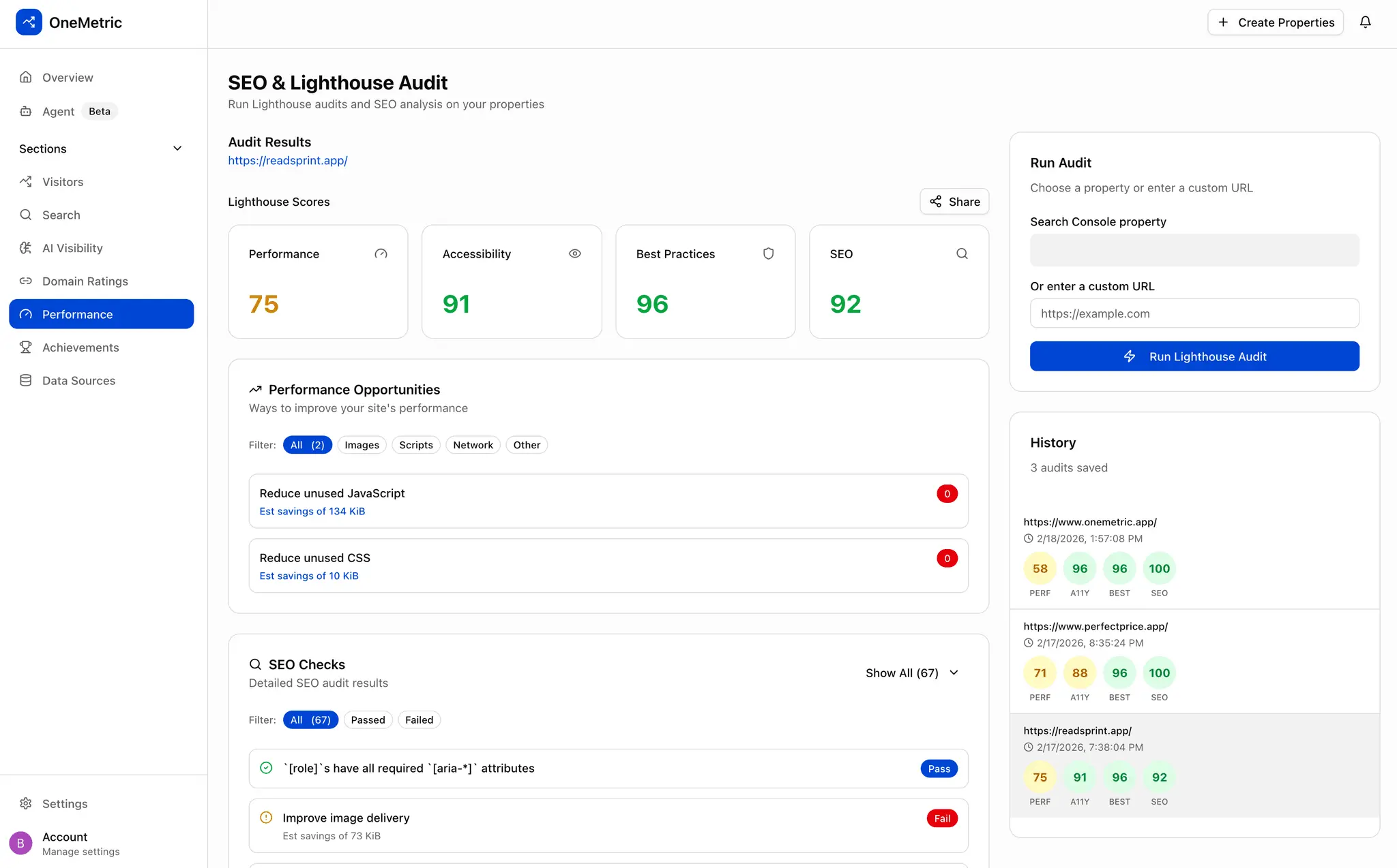 Screenshot 2 of OneMetric