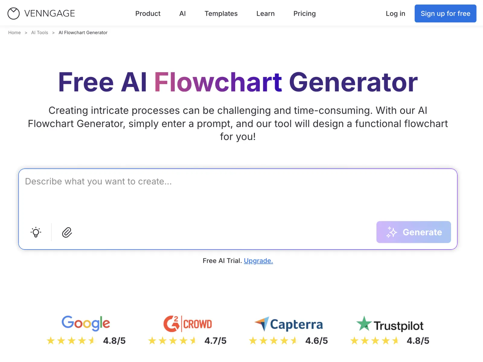 Screenshot 2 of AI Flowchart Generator