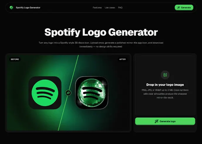 Screenshot 1 of Spotify Logo Generator