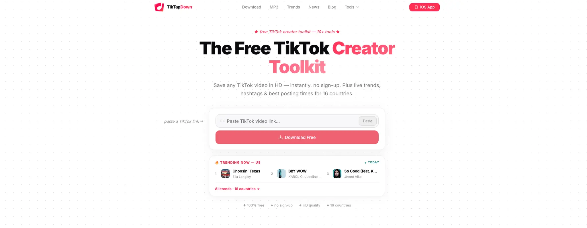 Screenshot 1 of TikTapDown