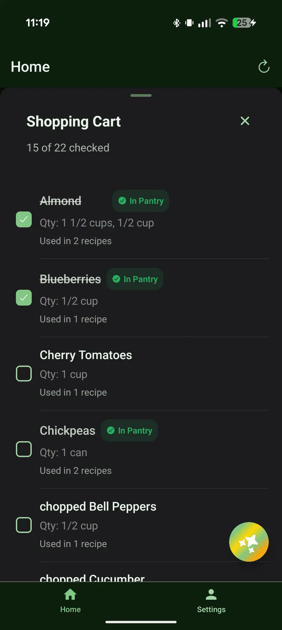 Screenshot 1 of Menu Miser 