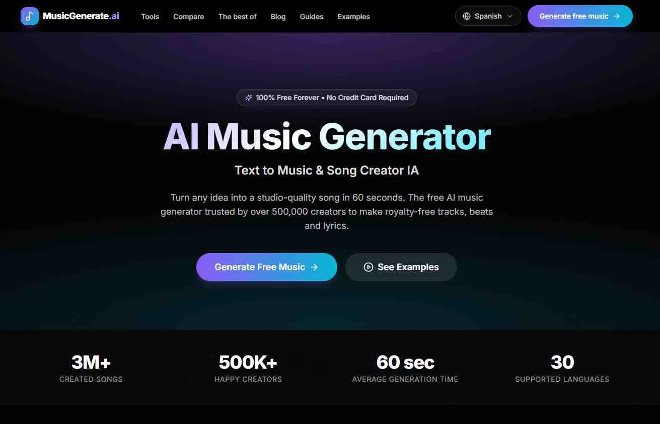 Screenshot 1 of AI Music Generator