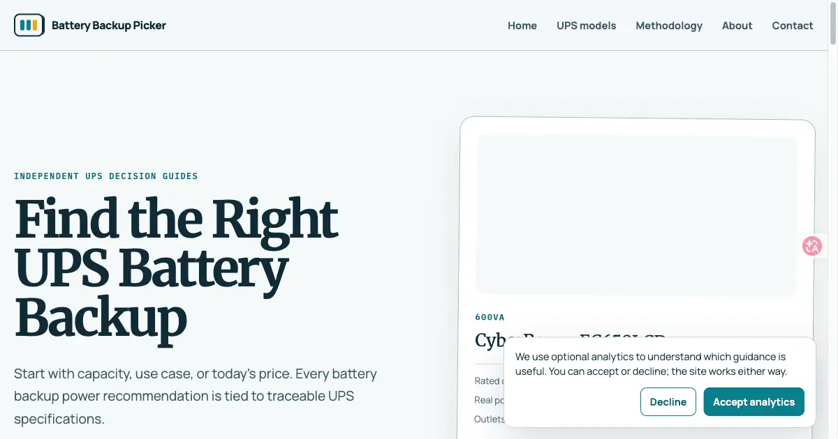 Screenshot 1 of Battery Backup Picker