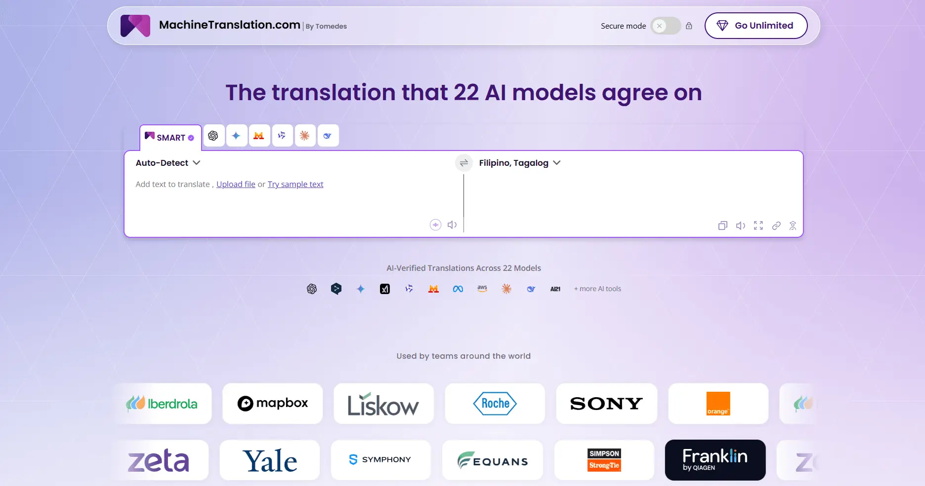 Screenshot 3 of MachineTranslation.com