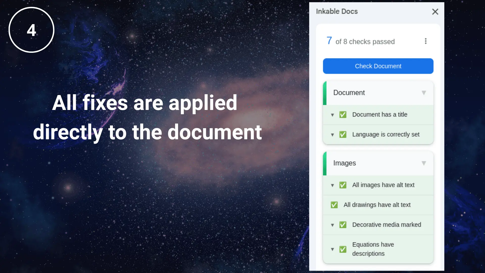 Screenshot 3 of AI PDF Accessibility for Google Docs