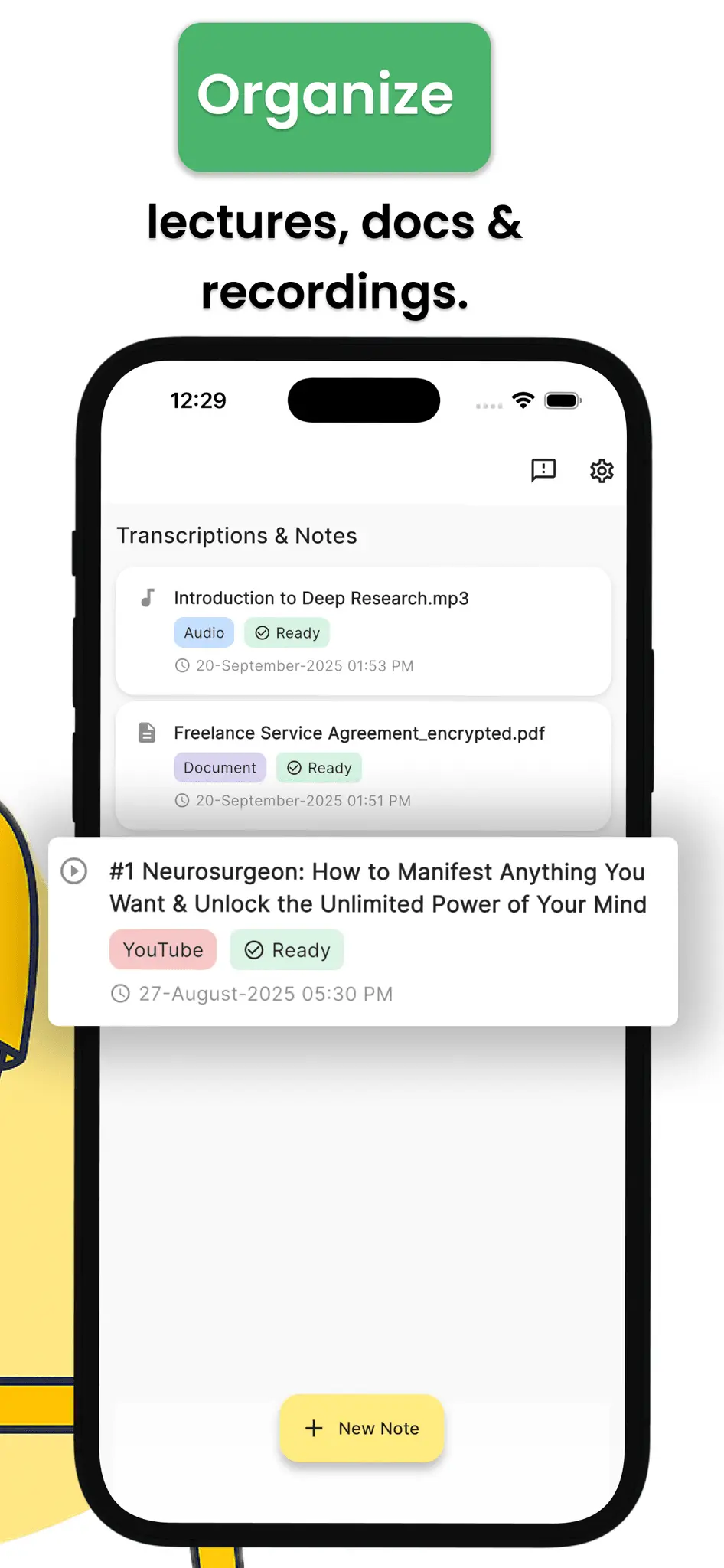 Screenshot 1 of Studr – AI Notetaker