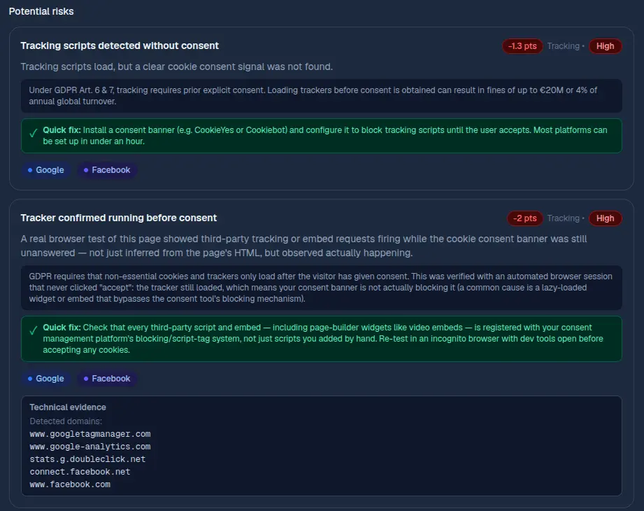 Screenshot 6 of GetGDPRScan