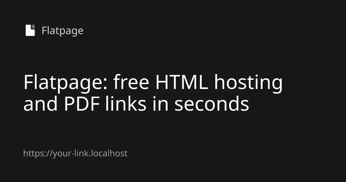 Screenshot 1 of Flatpage