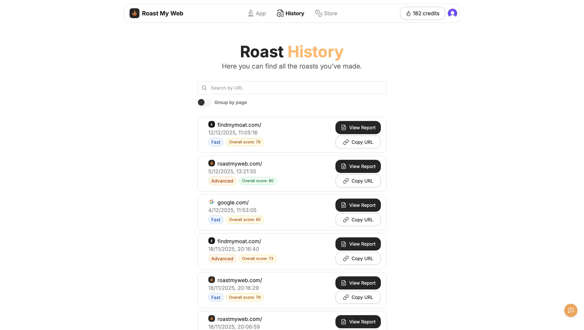 Screenshot 1 of Roast My Web