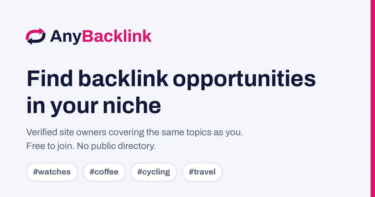 Screenshot 1 of AnyBacklink