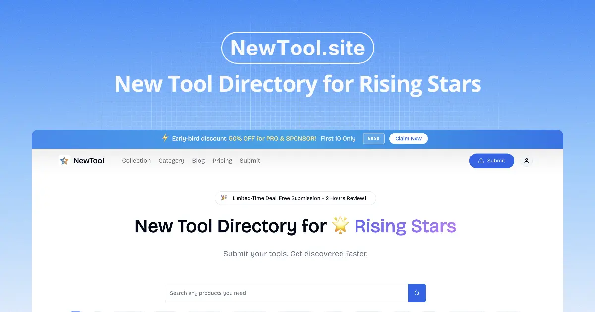 Screenshot 1 of NewTool - Rising Star Tools Directory