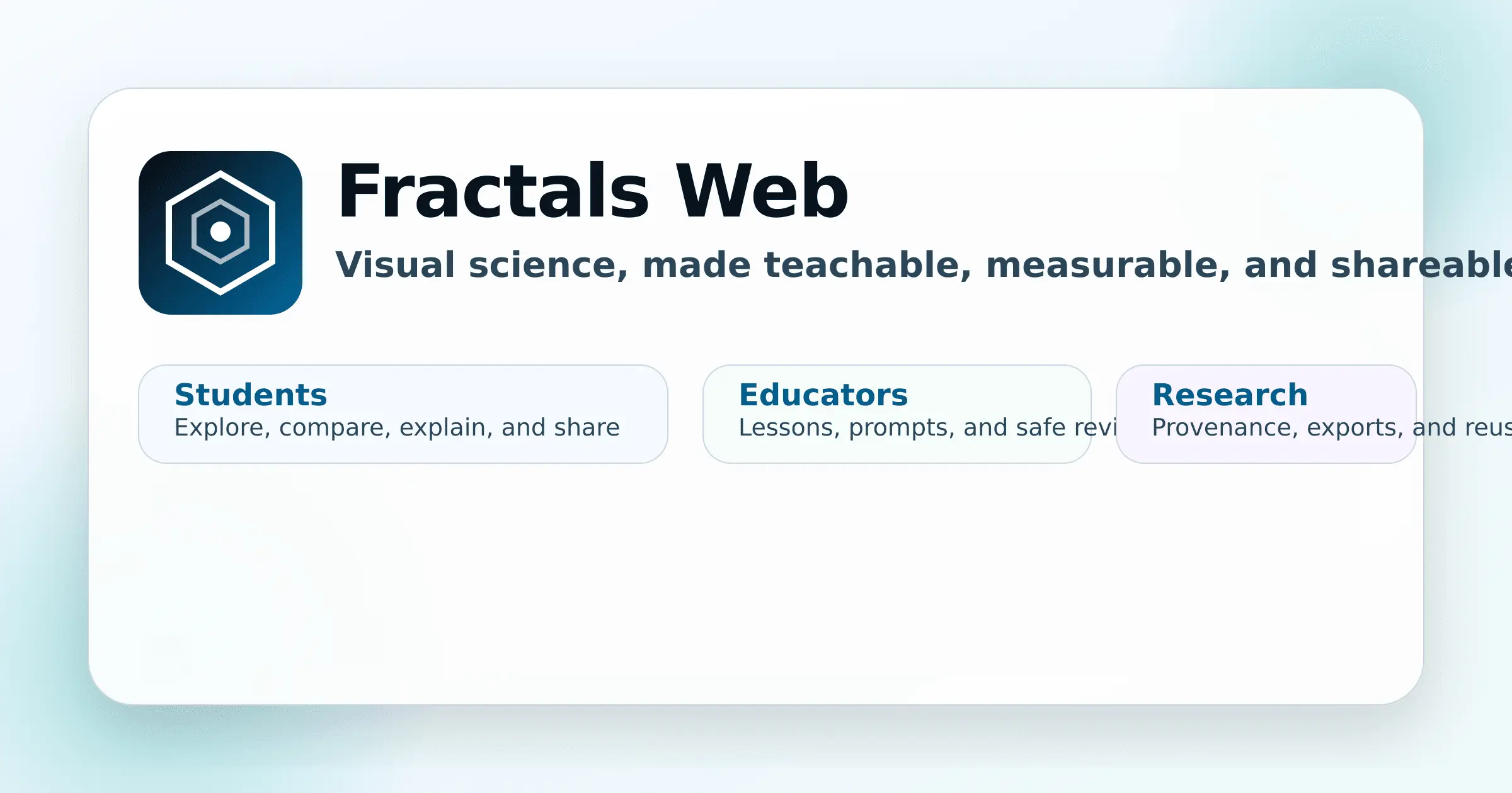Screenshot 1 of Fractals Web