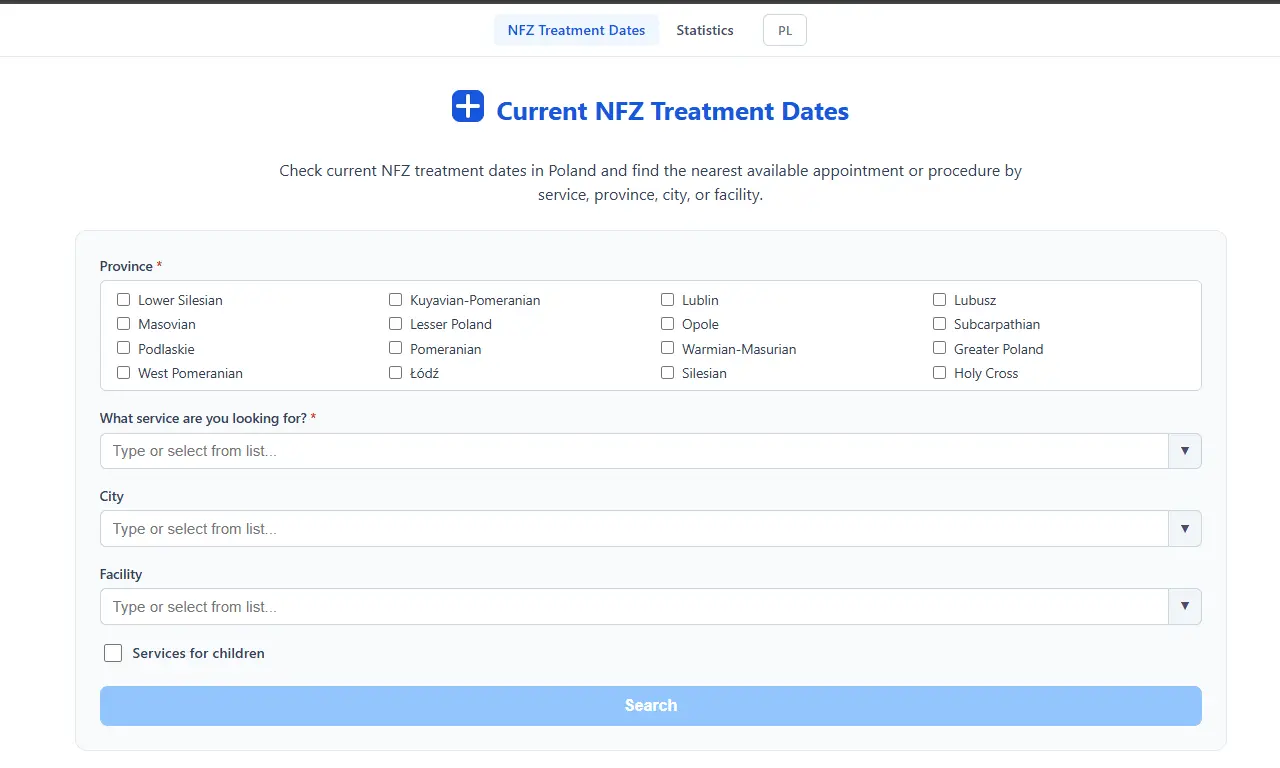 Screenshot 1 of Current Treatment Dates