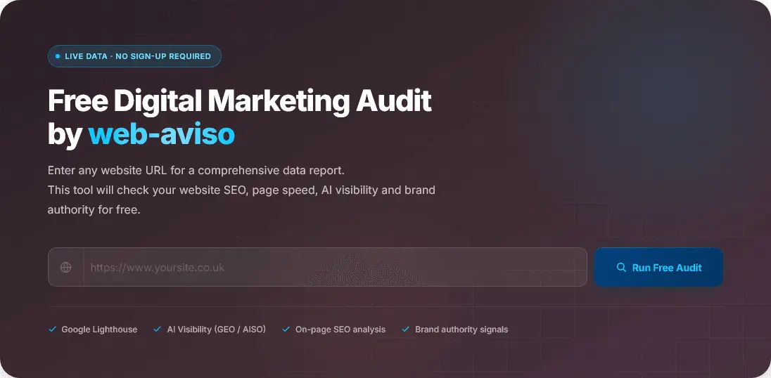Screenshot 2 of web-aviso Free Digital Marketing Audit