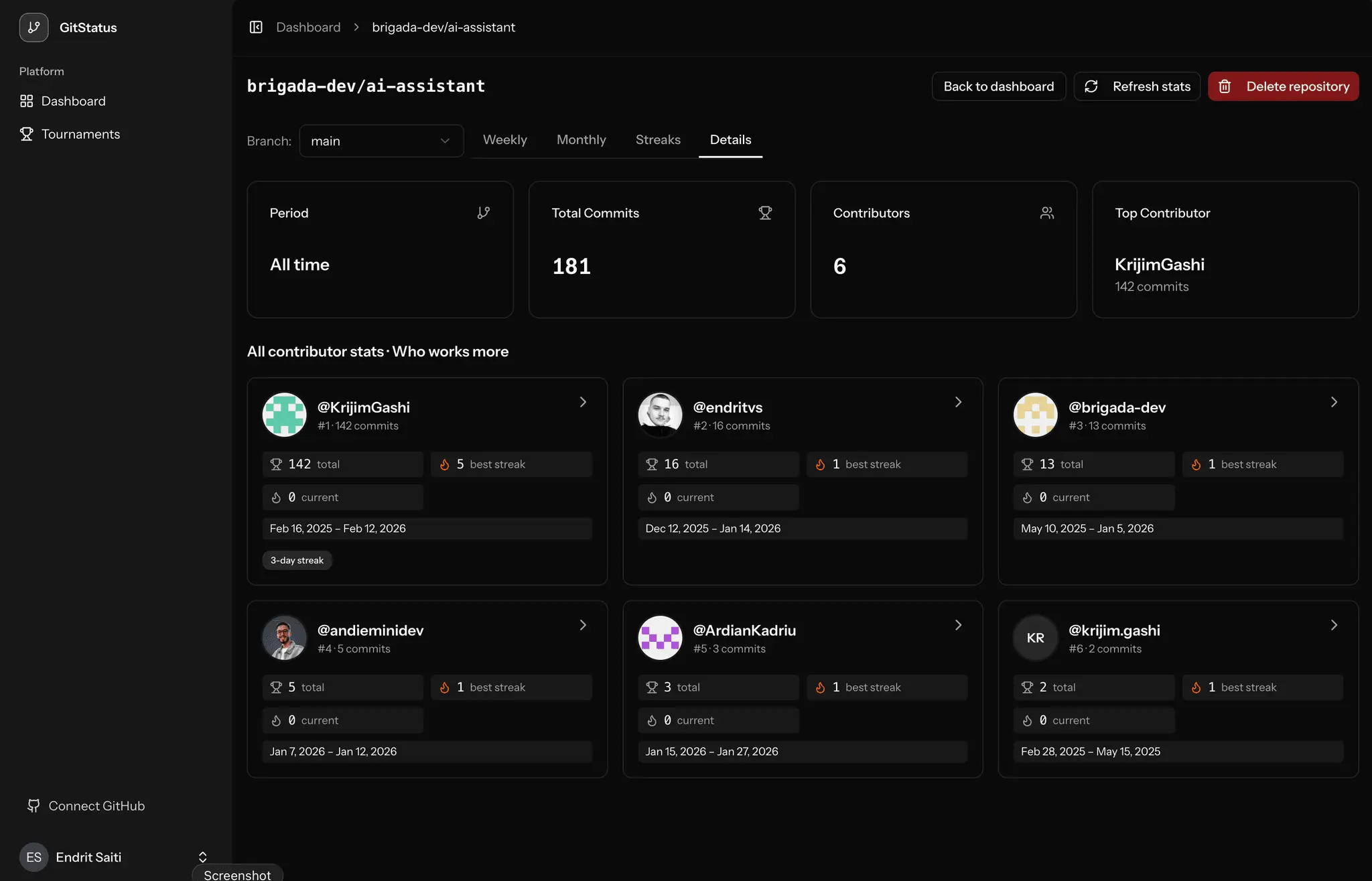 Screenshot 2 of GitStatus