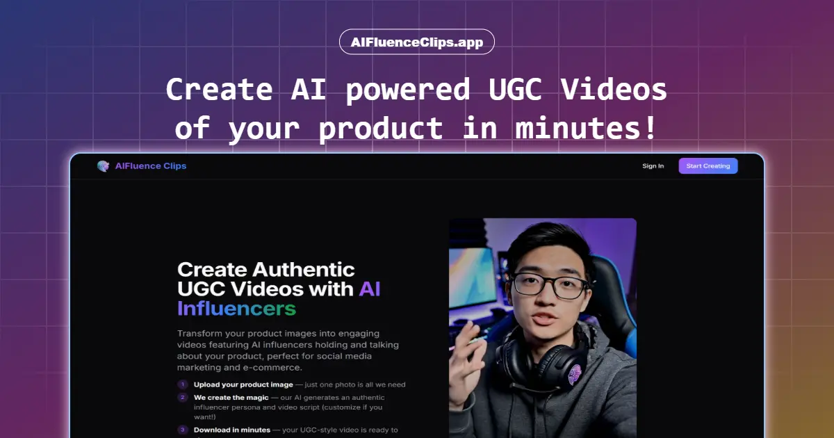Screenshot 1 of AIFluence Clips