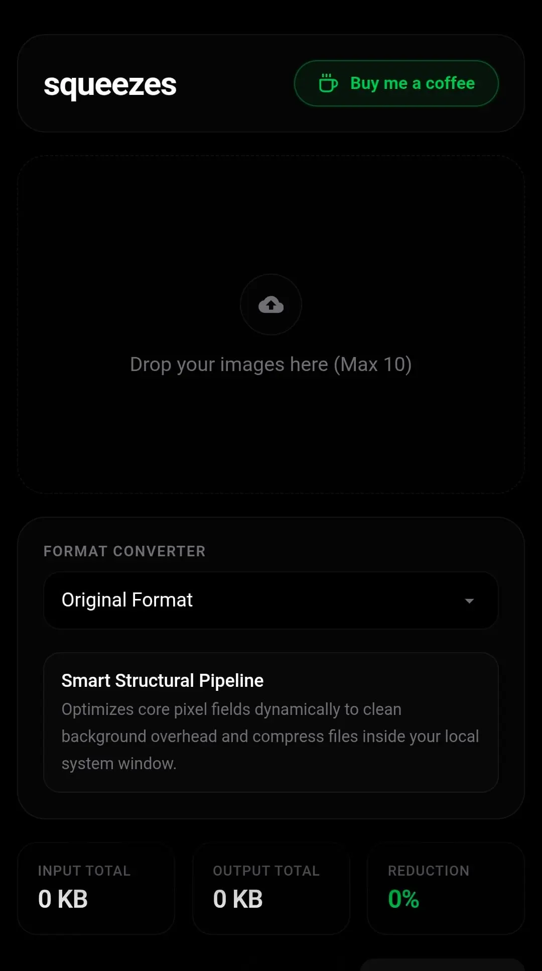 Screenshot 1 of Squeezes Bulk Image & File Compressor