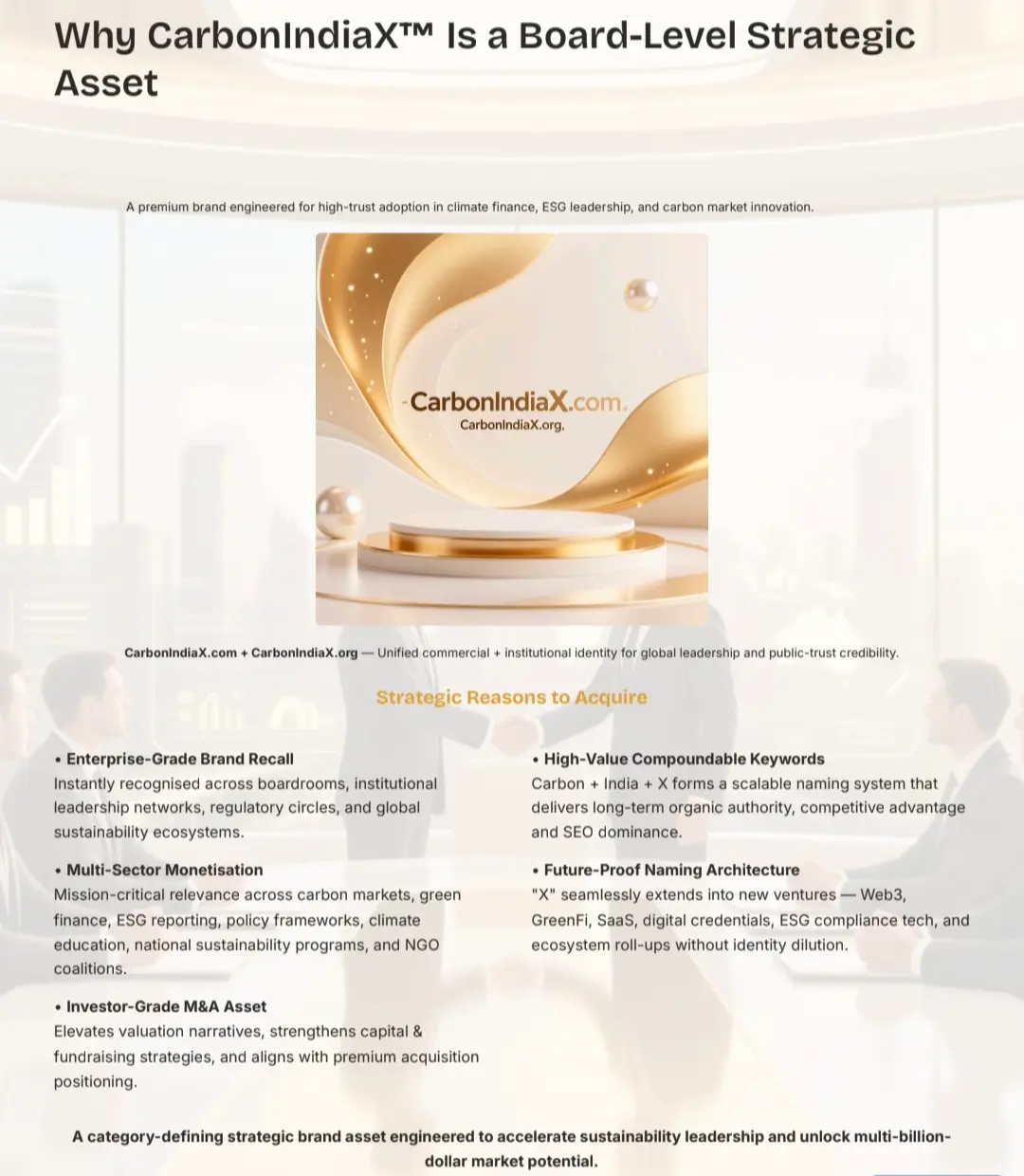 Screenshot 1 of CarbonIndiaX (Domain for Acquisition)